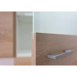 Flex-Well Küchen-Glasoberschrank „Samoa“, 100x54,8x32 cm, Sonoma Eicheoptik