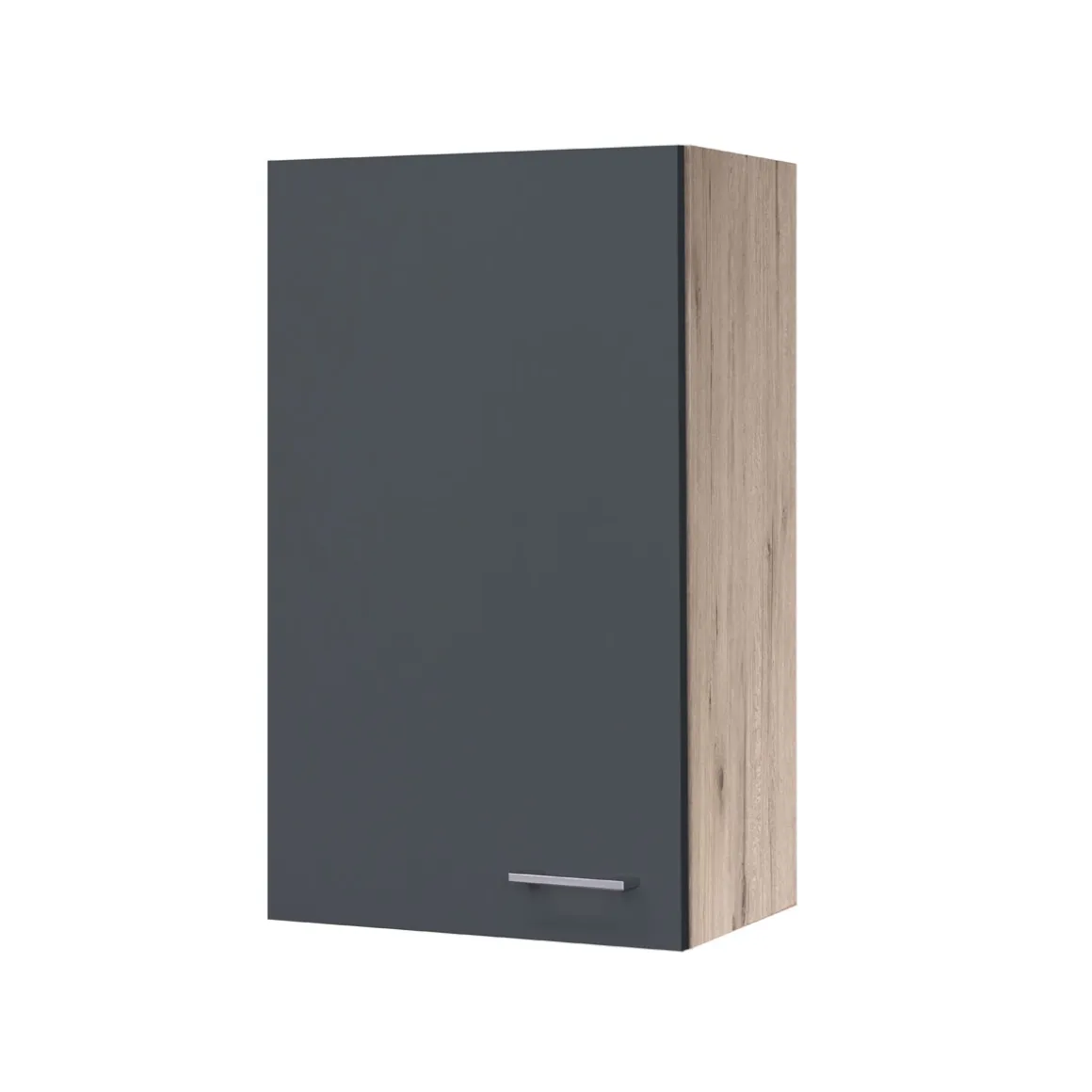 Flex-Well Küchenoberschrank „Tiago“, 50x89x32 cm, basaltgrau/San Remo Eiche
