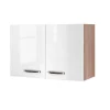 Flex-Well Küchenoberschrank „Valero“, 80x54,8x32 cm, weiß/Sonoma Eiche
