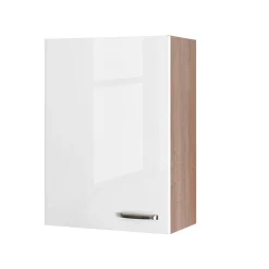 Flex-Well Küchenoberschrank „Valero“, 60x89x32 cm, weiß/Sonoma Eiche