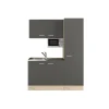 Flex-Well Singleküche „TIAGO 1005-000“, 150x60 cm, basaltgrau