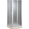 FORTE Eckduschkabine „Vela“ Eckduschkabine mit Schiebesystem 75 x 90 cm