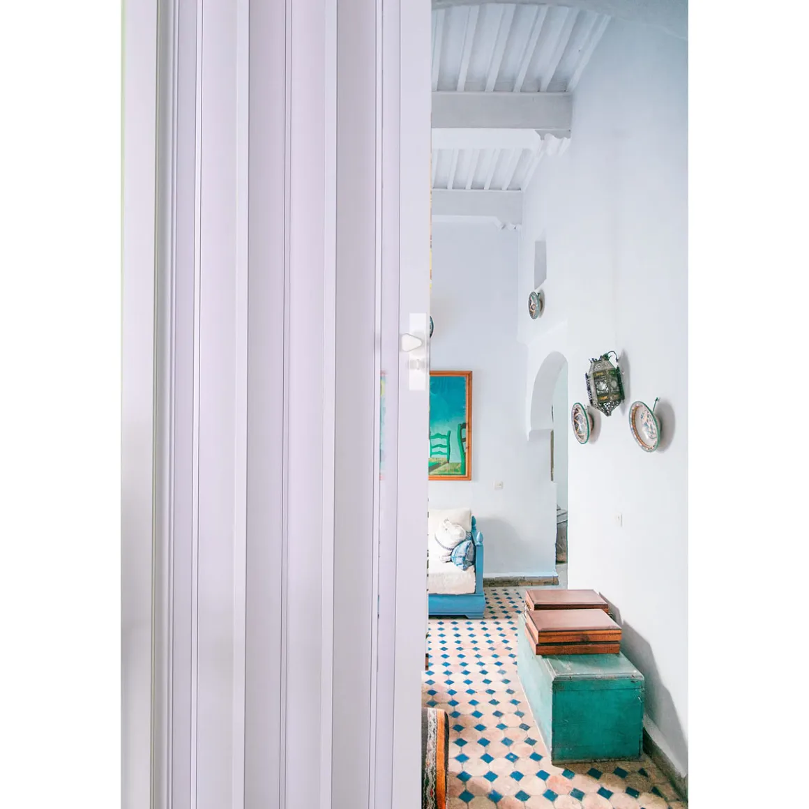 FORTE Kunststoff-Falttür Luciana B 88,5 x H 202 cm weiß