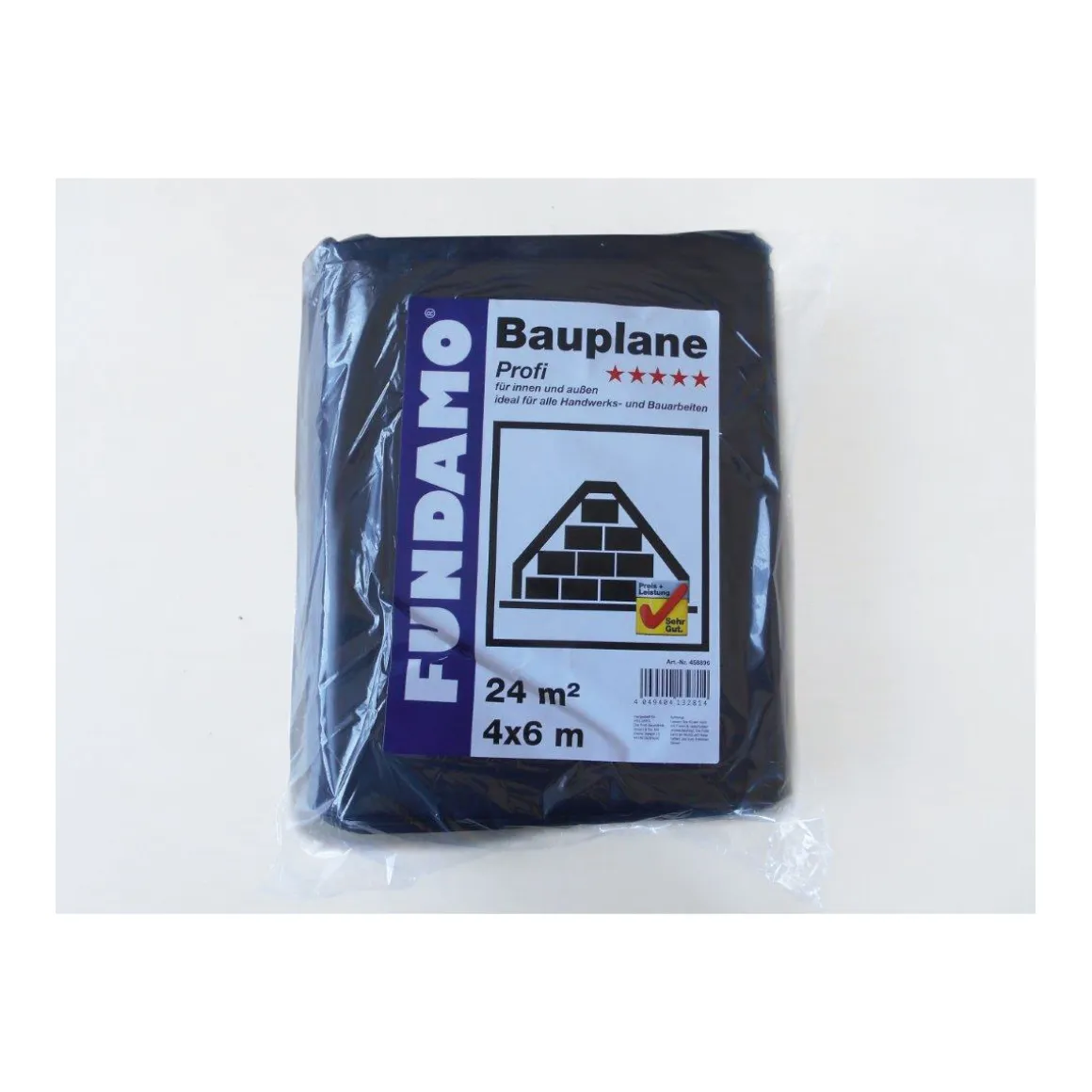 Fundamo Bauplane 4 x 6 m Profi 24m² schwarz ca 80 µm Norm GKV