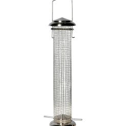 Futterspender 9,5 x 9,5 x 39 cm Metall Silber