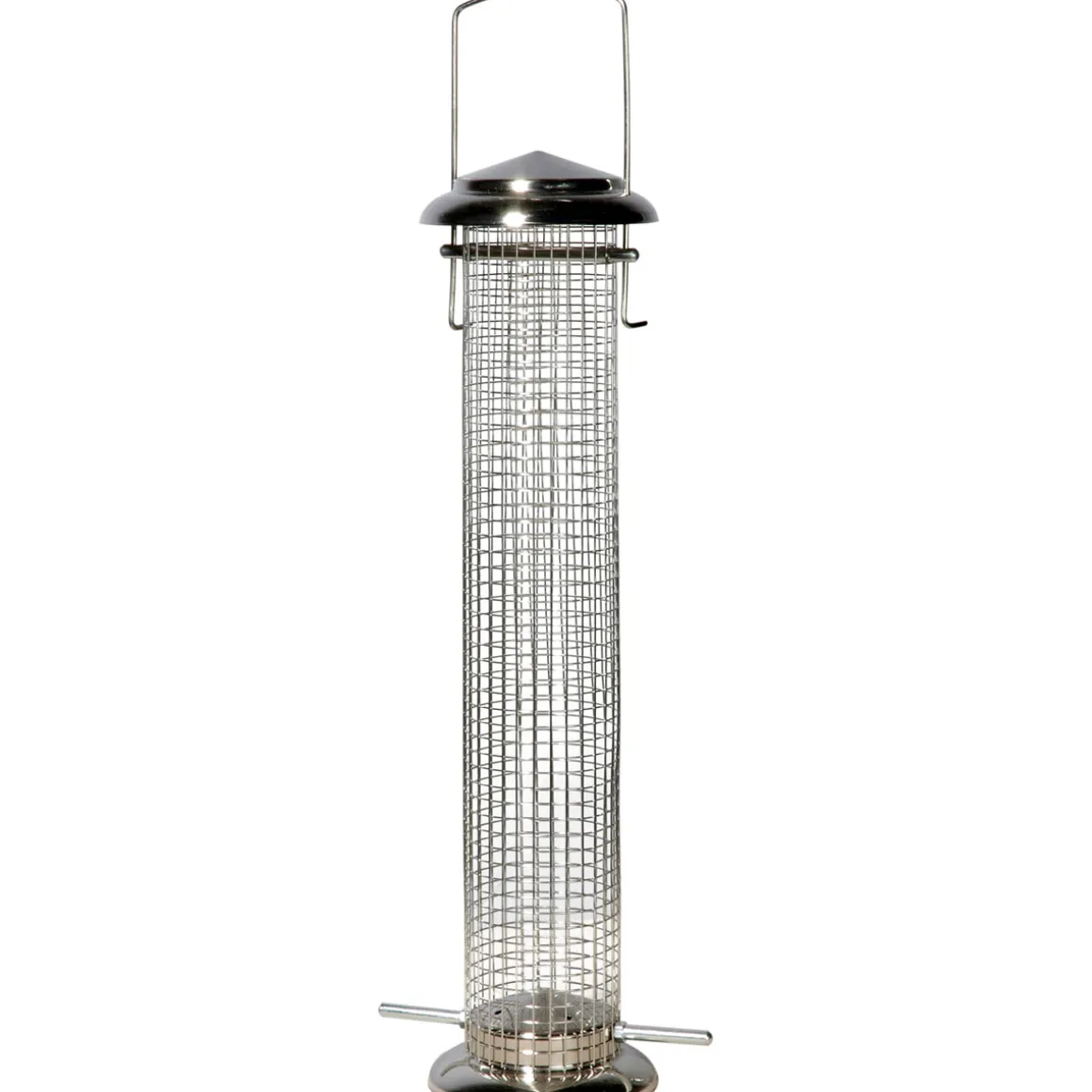 Futterspender 9,5 x 9,5 x 39 cm Metall Silber