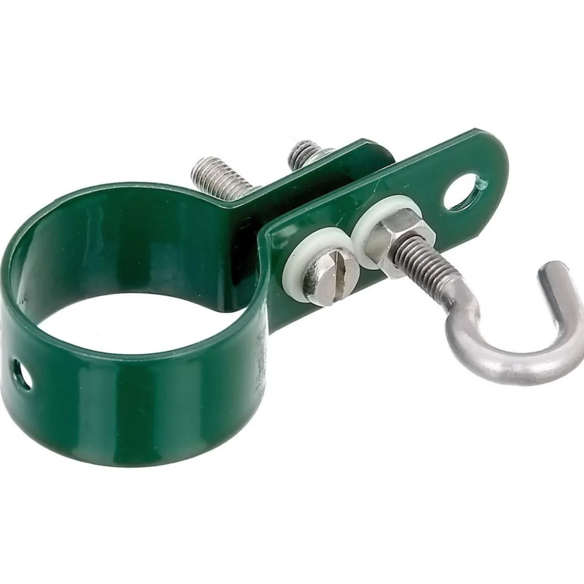GAH Alberts Schelle für Geflechtspannstab 44 mm mit Haken verzinkt-grün