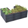 Garantia Hochbeet Ergo Quadro U L 75 Stone, inkl. FLORA Wassersparsystem