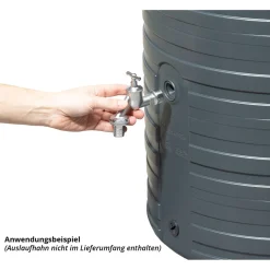 Garantia Regentonne Nordic 2in1 300 Liter graphite grey inkl. Pflanzschale
