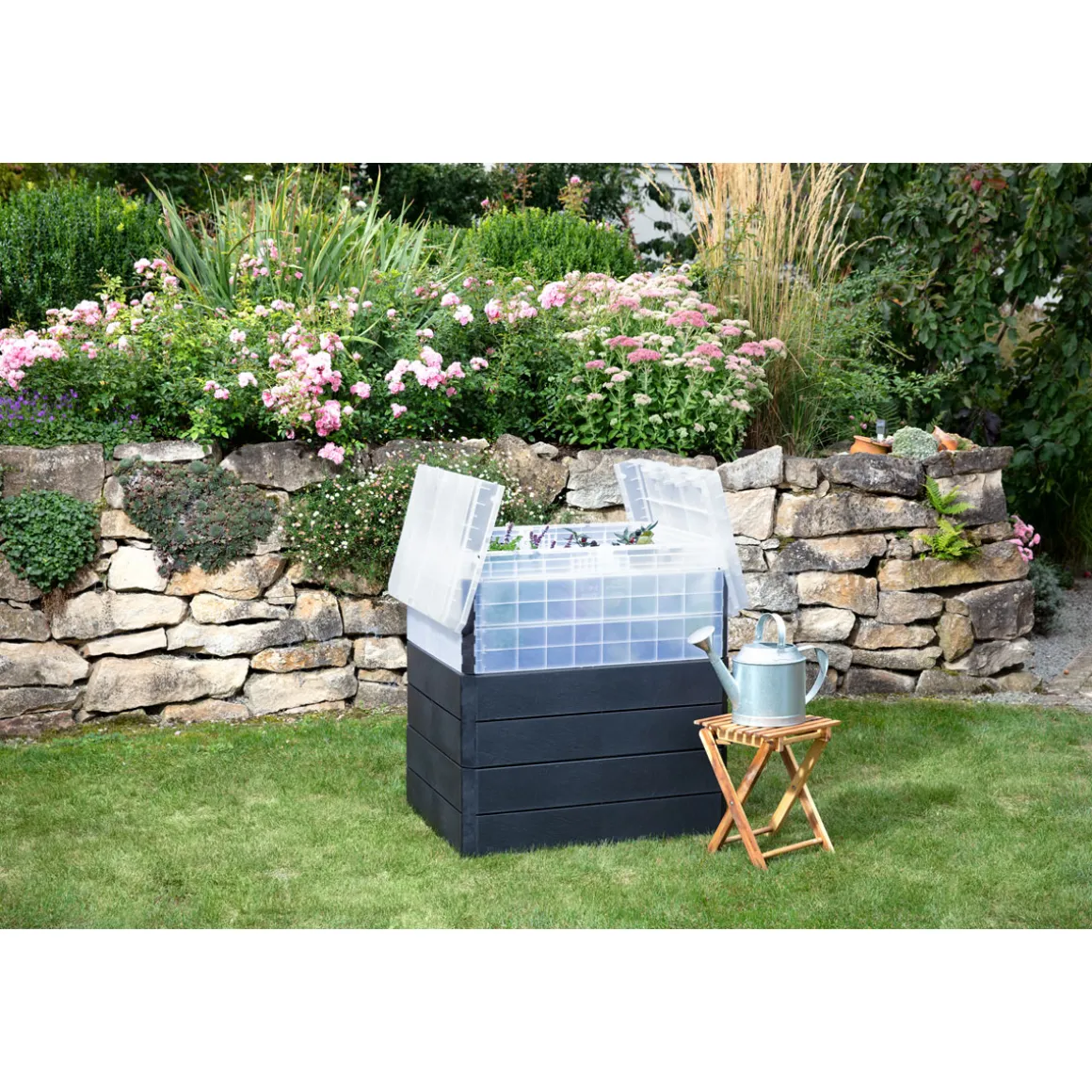 Garantia Hochbeet ERGO QUADRO TurboPlus M 85 Stone inkl FLORA
