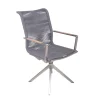 Garden Pleasure Drehstuhl RUBIERA, 2er Set Edelstahl, Olefin Seil, Teak FSC 100%