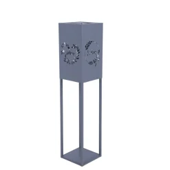 Garden Pleasure Licht-Dekosäule VIVIAN Stahl, grau, pulverbeschichtet