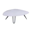Garden Pleasure Tisch SILENA Aluminium, gesinterter Stein, weiss