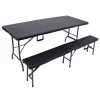 Garden Pleasure Tisch-Set VENTANA, 3-teilig Stahl / Kunststoff HDPE, schwarz