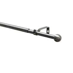 Gardinenstangen Set ausziehbar Durchmesser 16/19 mm 120-210 cm Edelstahl-Optik