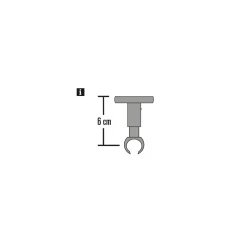 Gardinia Deckenträger Chicago Durchmesser 20 mm 1 m edelstahloptik