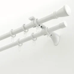 Gardinia Gardinenstange Chicago 240 cm Durchmesser 20 mm weiß