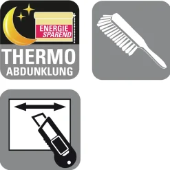 Gardinia Klemmrollo Thermo 100 x 150 cm weiß