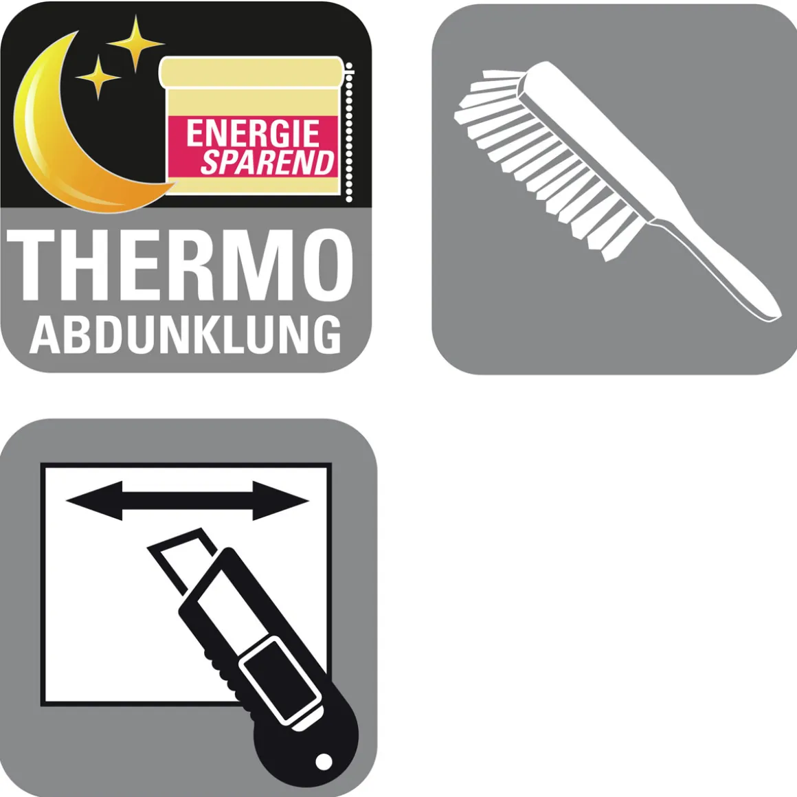 Gardinia Klemmrollo Thermo 100 x 150 cm weiß