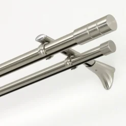 Gardinia Universal Träger 1- und 2-Lauf für Durchmesser 20 mm 15 cm Edelstahl-optik