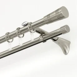 Gardinia Universal Träger 1- und 2-Lauf für Durchmesser 20 mm 15 cm Edelstahl-optik