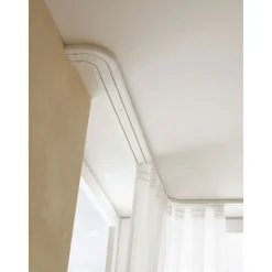 Gardinia Vorhangschiene GE2 180 cm mit Profil für Blendenbefestigung weiß