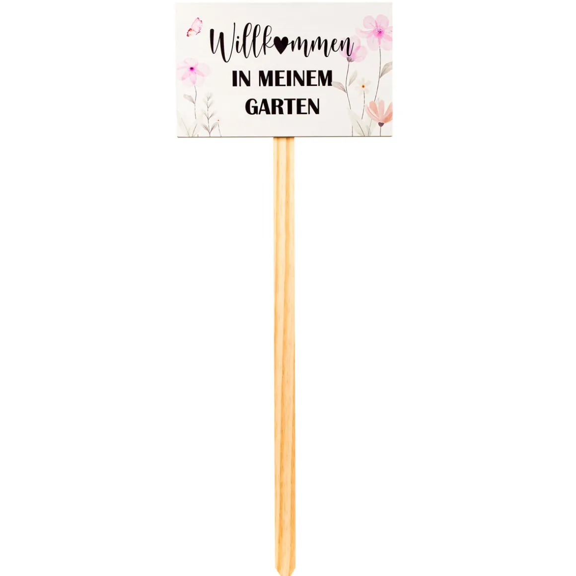 Gartenstecker Willkommen