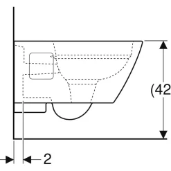 Geberit Wand-Tiefspül-WC Renova 35 x 54 x 33 cm
