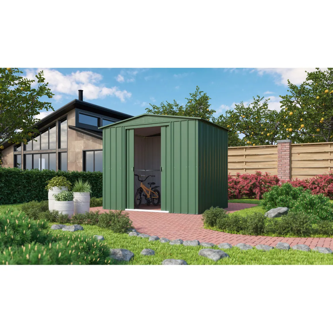 Gerätehaus Gartenmanager Dream 86 jade