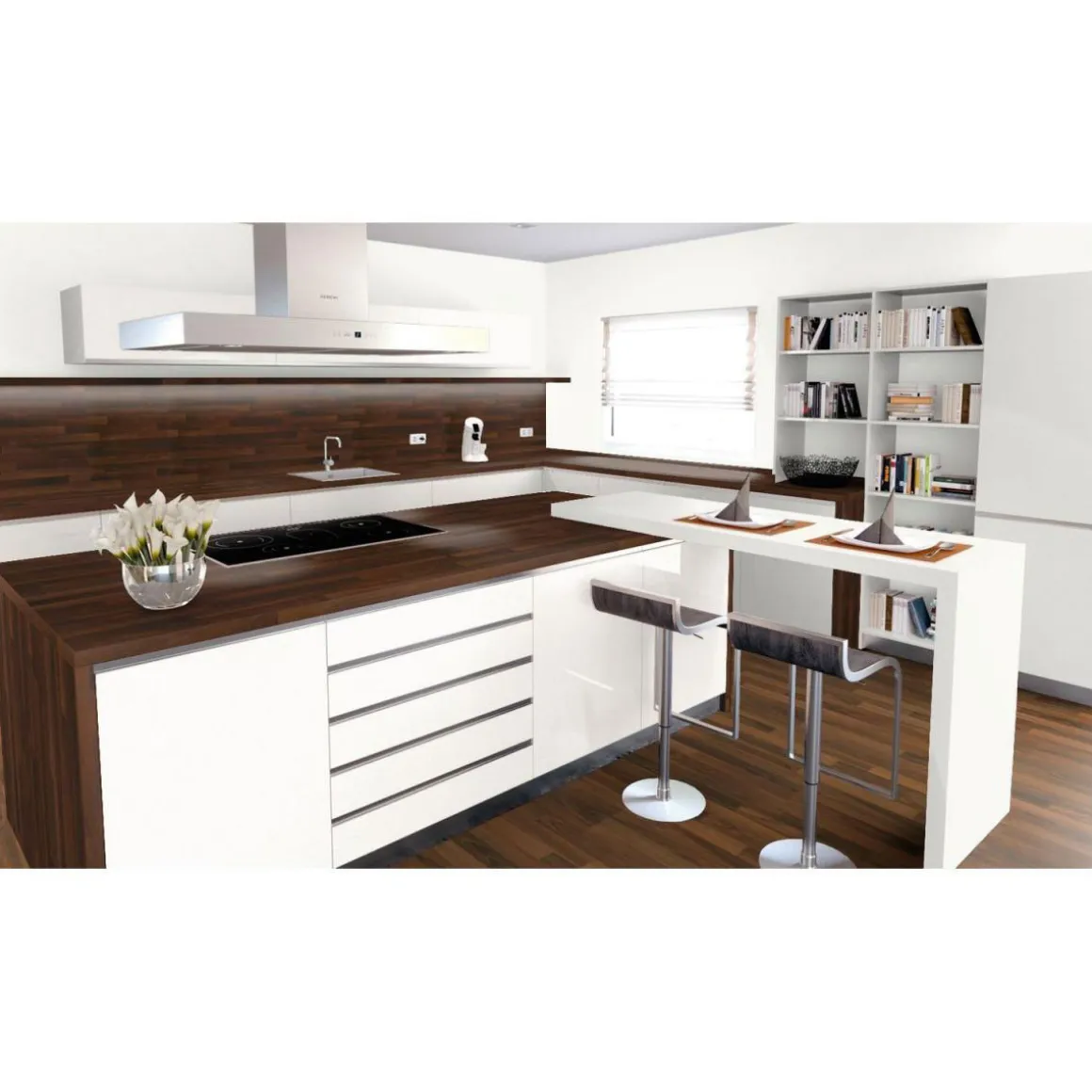 Getaelements Küchenarbeitsplatte noce butcherblock 4100 x 600 x 39 mm