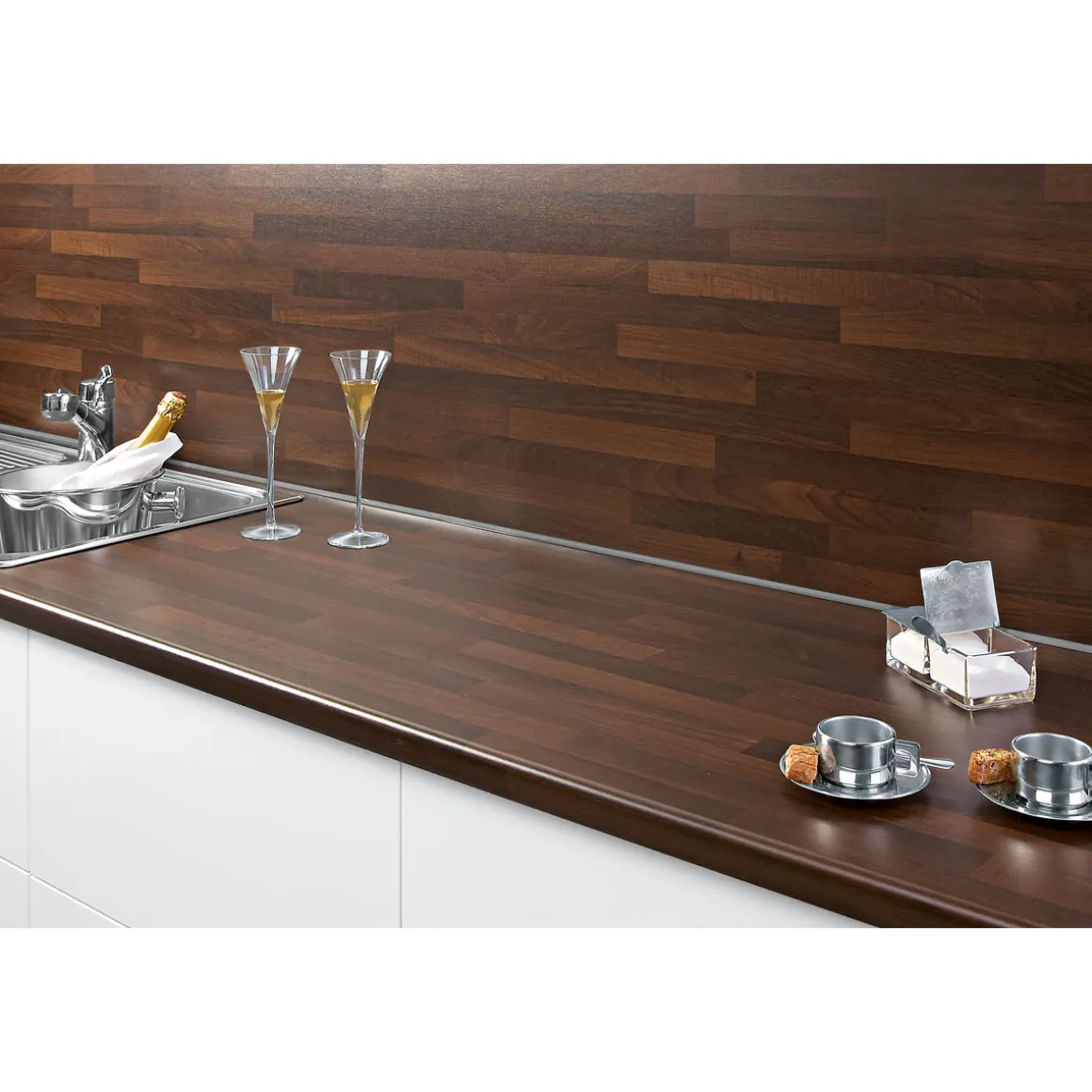 Getaelements Küchenarbeitsplatte noce butcherblock 4100 x 600 x 39 mm