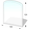 Glasbodenplatte Segmentbogen 100 x 120 cm