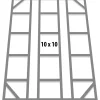 Globel Fundamentbodenrahmen 10 x 10m
