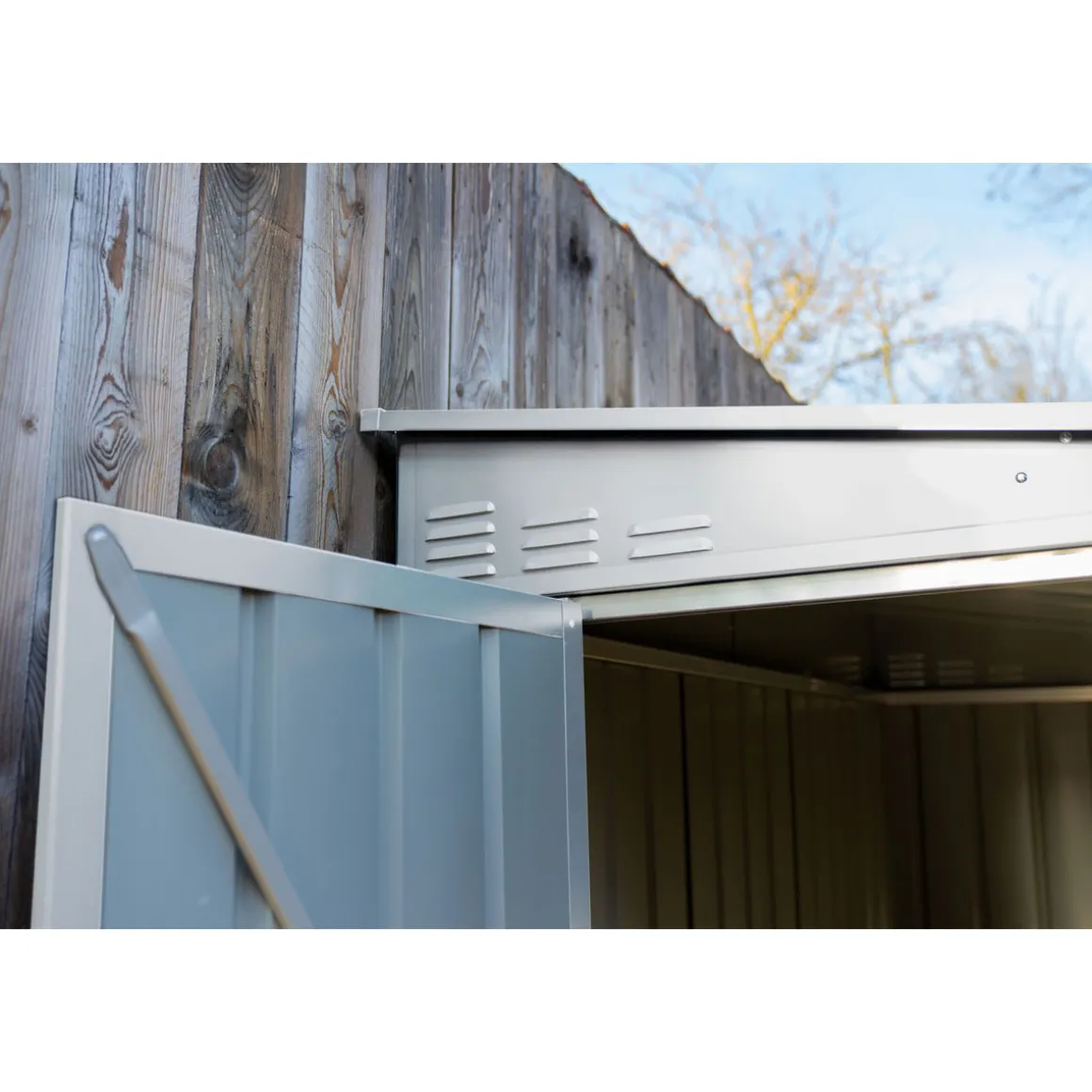 Globel Gerätehaus Lean To 3,4m² silber