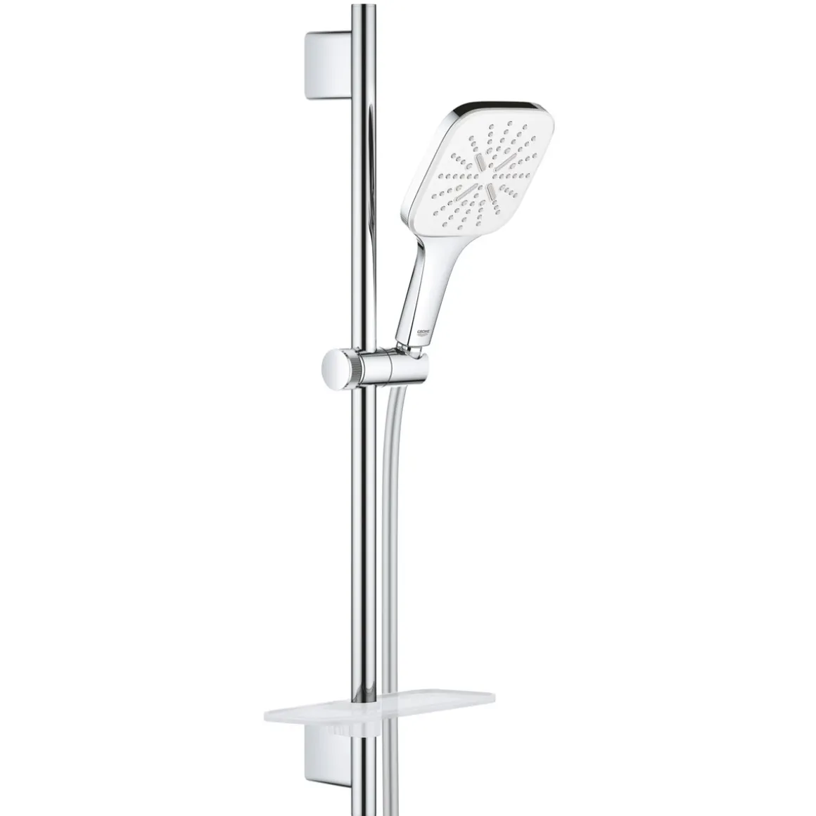Grohe Brausestangenset Vitalio SmartActive 130 Cube silber 3 Strahlarten