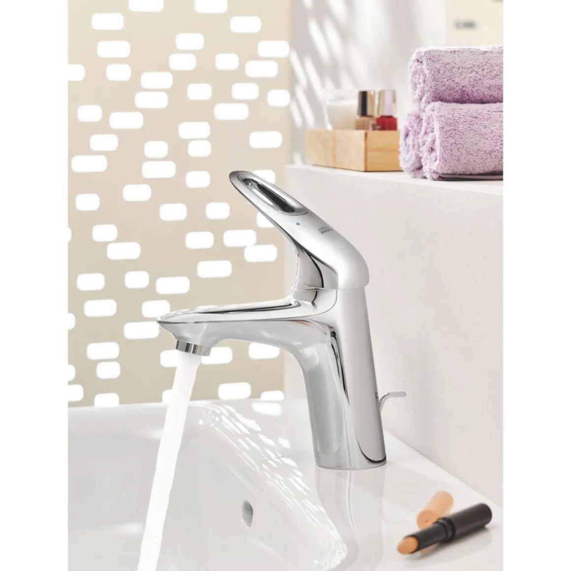 Grohe Einhand-Waschtischbatterie Eurostyle S-Size Hebel offen chrom