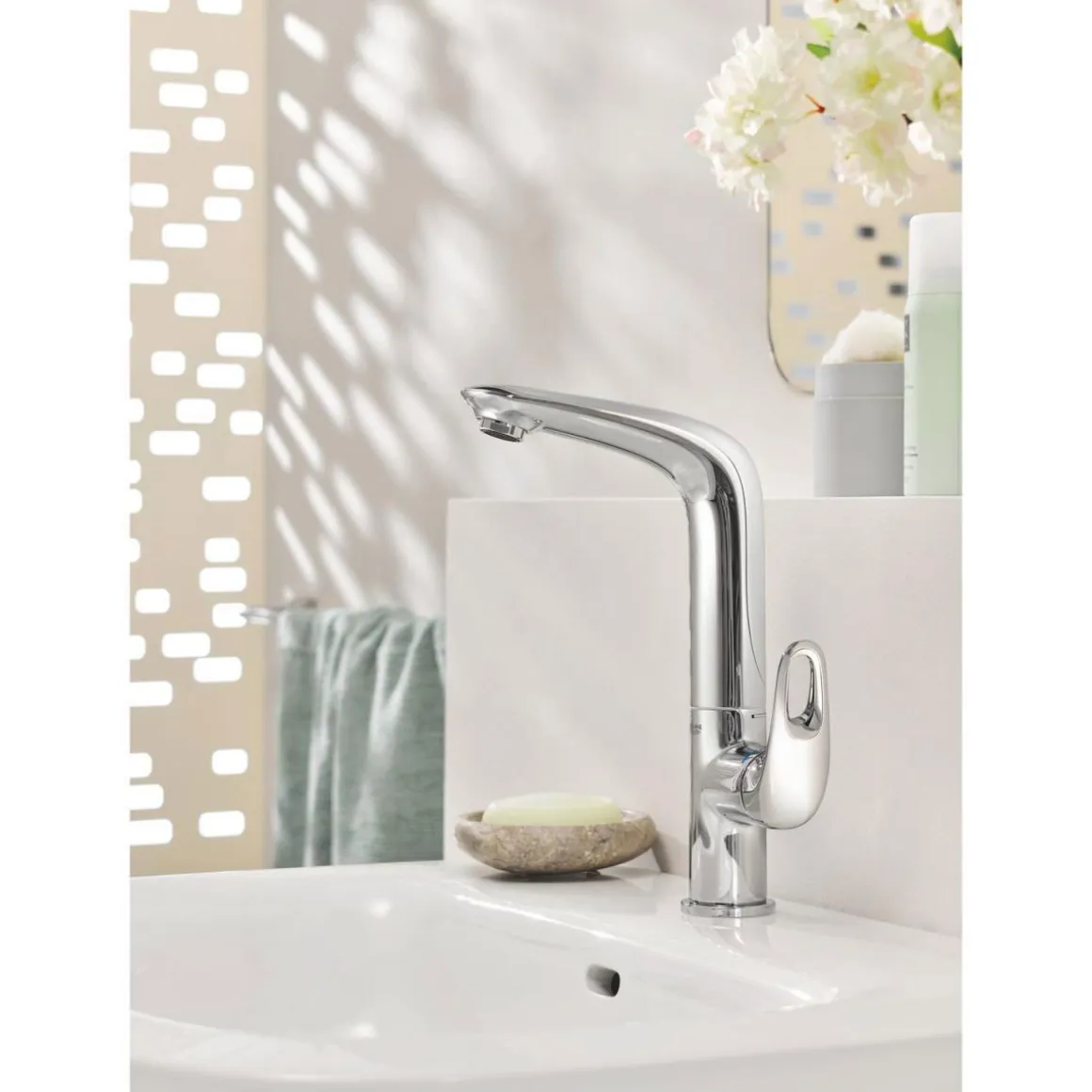 Grohe Einhand-Waschtischbatterie Eurostyle L-Size Hebel offen