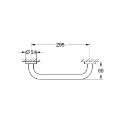 Grohe Wannengriff Essentials Metall 29,5 cm