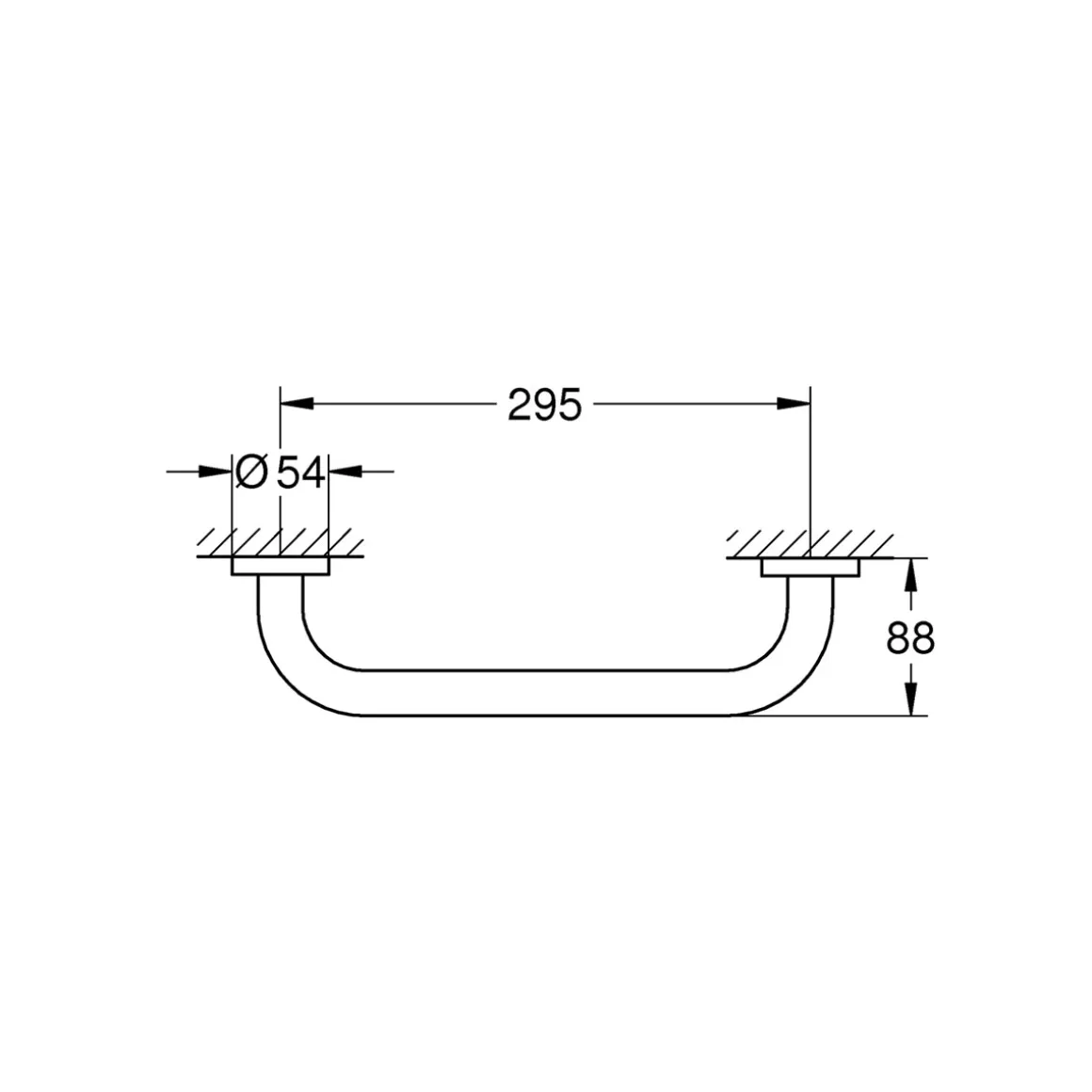 Grohe Wannengriff Essentials Metall 29,5 cm