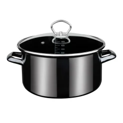 GSW Fleischtopf Profi-Black-Star mit Glasdeckel 24cm 5,5L