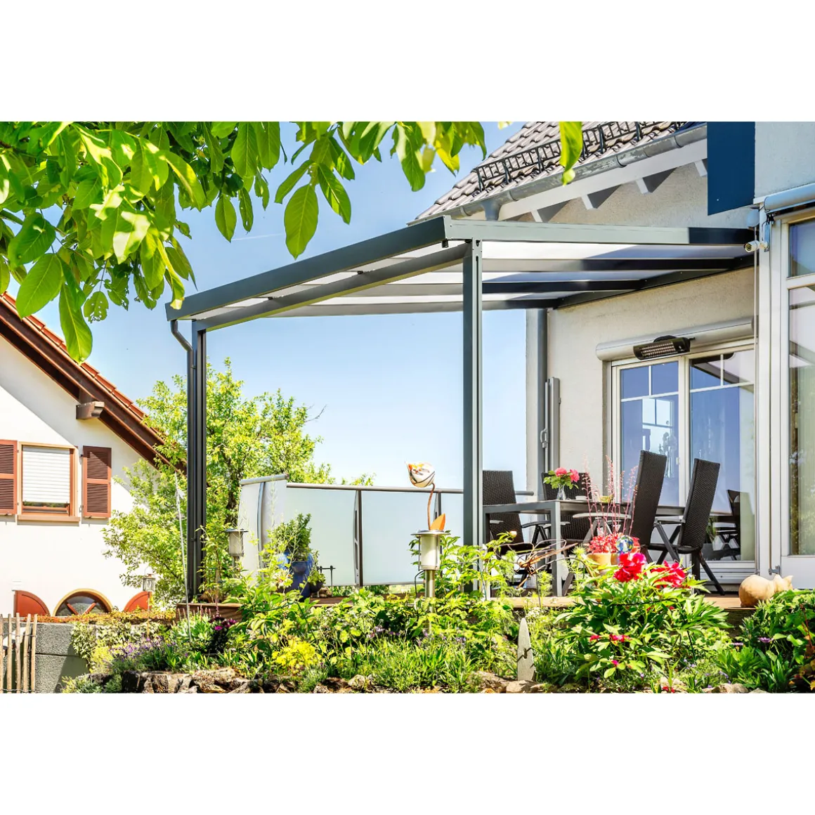 gutta Terrassenüberdachung 4 x 3 m anthrazit