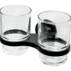 Haceka Aspen Becherhalter doppelt Glas schwarz