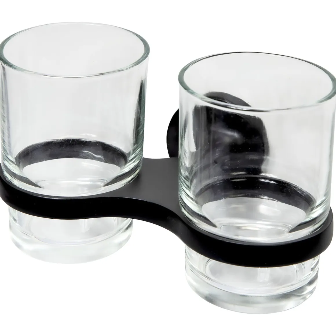 Haceka Aspen Becherhalter doppelt Glas schwarz