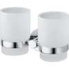 Haceka Kosmos Becherhalter doppelt Glas Chrom