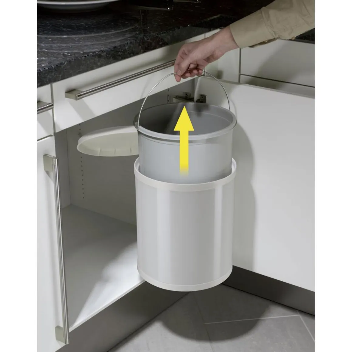 Hailo Mülleimer Compact Box M 15 L weiß