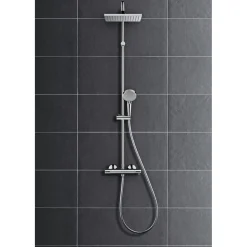 Hansgrohe Duschsystem Vernis Shape mit Thermostat chrom