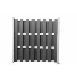 Hartmann Zaun-Grundelement WPC/Alu 180 x 180 cm anthrazit/silber