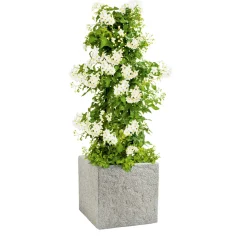 Haveson Fiberglaskübel 25 x 25 cm Natursteinoptik