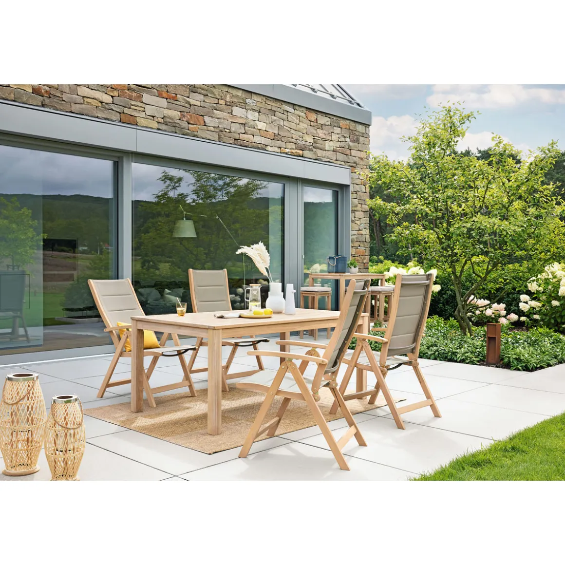 Haveson Gartentisch Mykonos Akazienholz 180 x 75 x 100 cm