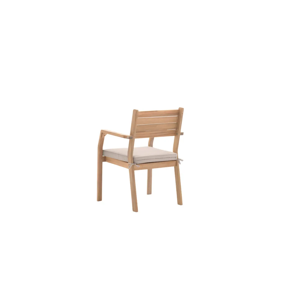 Haveson Stapelsessel Mykonos Akazienholz 58 x 84 x 58 cm hellgrau